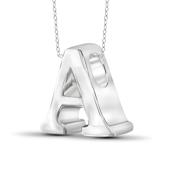 JewelonFire Sterling Silver "A to Z" Initial Pendant