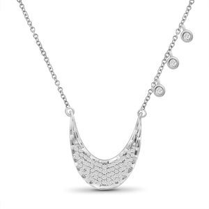 JewelonFire 1/4 Ctw White Diamond Sterling Silver Layer Necklace - Assorted Colors
