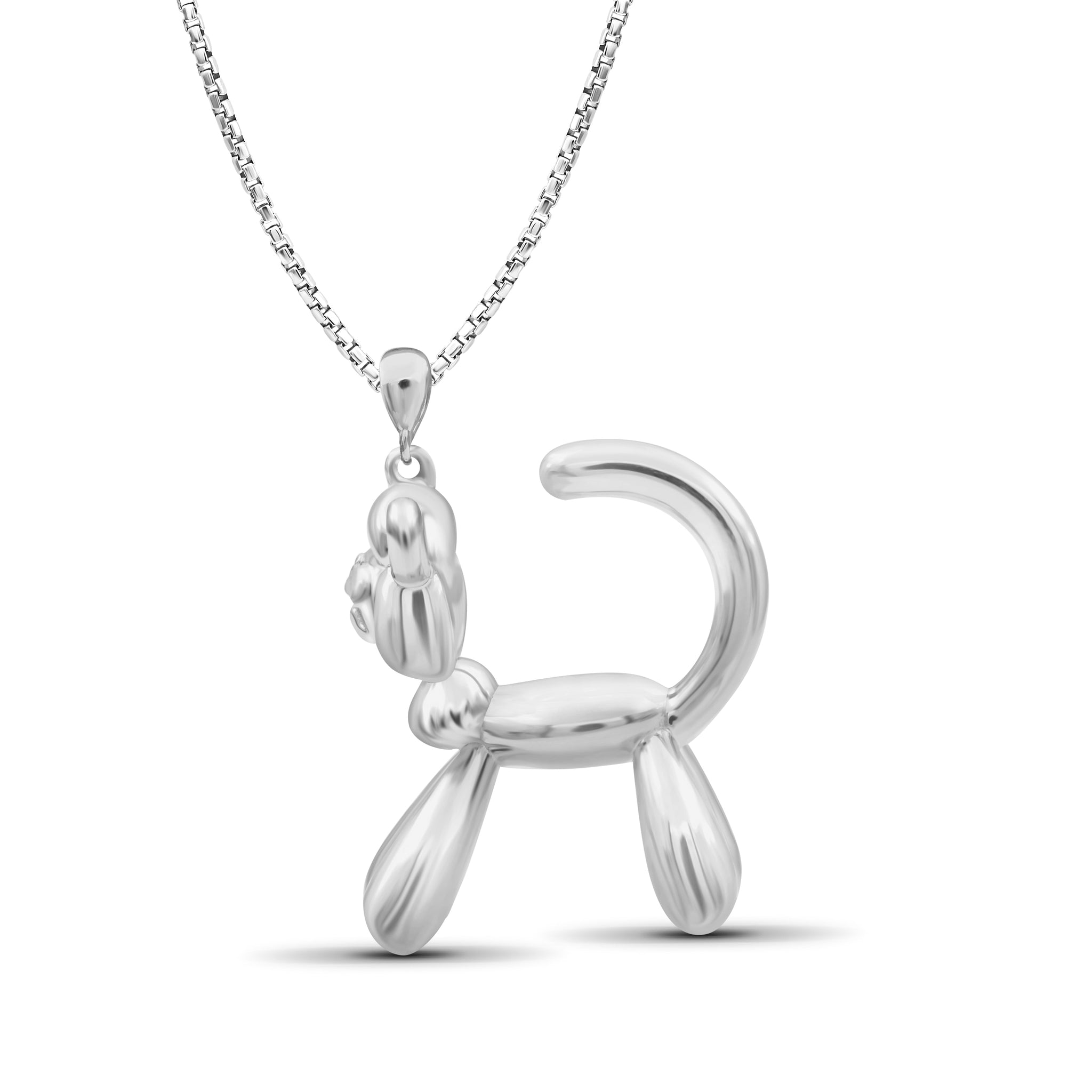 JewelonFire Sterling Silver Cat Metal Pendant - Assorted Color