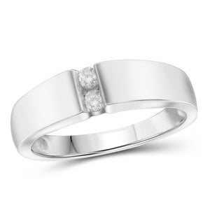 Jewelnova 1/10 Carat T.W. White Diamond 10K Gold Two Stone Ring - Assorted Colors