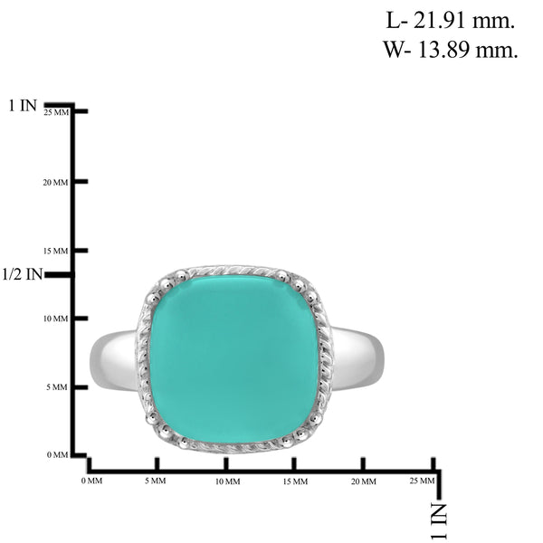 JewelonFire 6 3/4 Carat T.G.W. Chalcedony Sterling Silver Fashion Ring