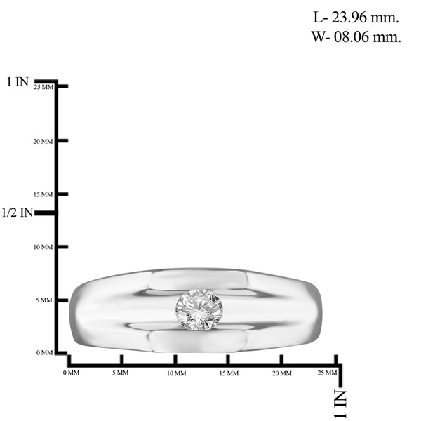 Jewelnova 1/3 Carat T.W. White Diamond 10k Gold Solitaire Men's Ring - Assorted Colors
